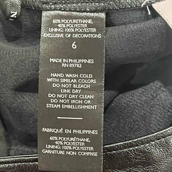 Natori Faux Vegan Leather Wide-Leg Crop Pants Size 6 - Picture 8 of 10